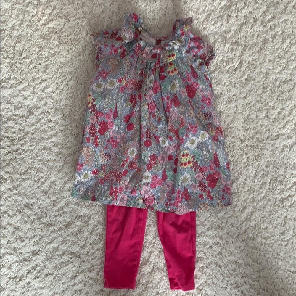 Jacadi dress and Egg pants outfit